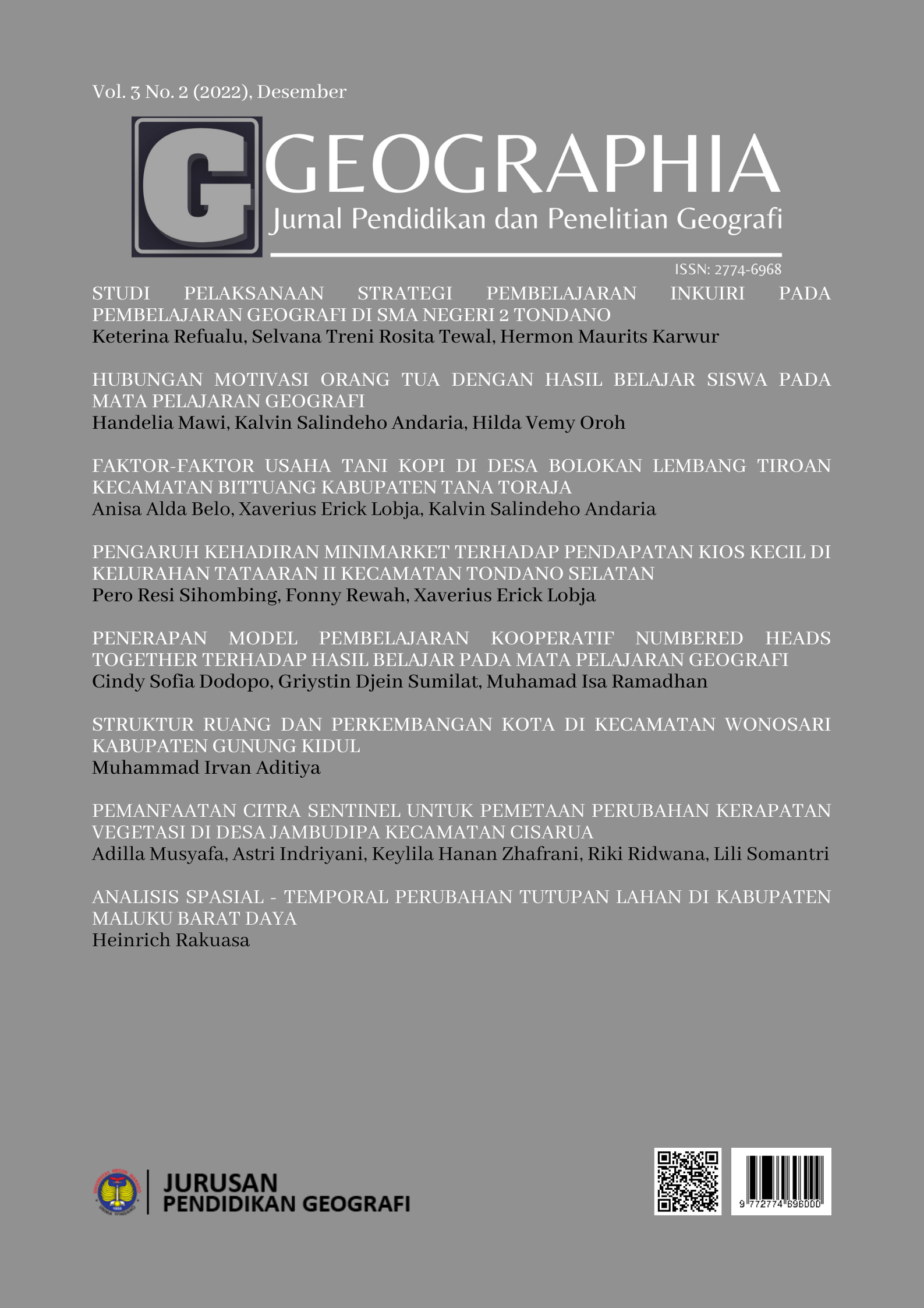 Analisis Spasial - Temporal Perubahan Tutupan Lahan Di Kabupaten Maluku ...