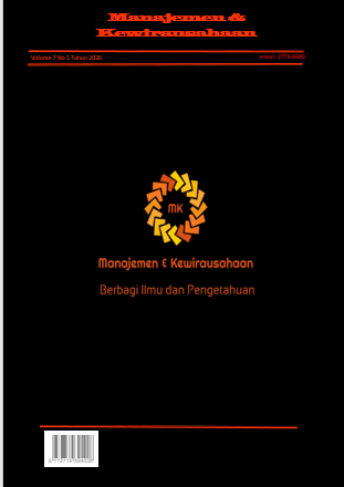 					View Vol. 7 No. 1 (2026): Manajemen dan Kewirausahaan
				