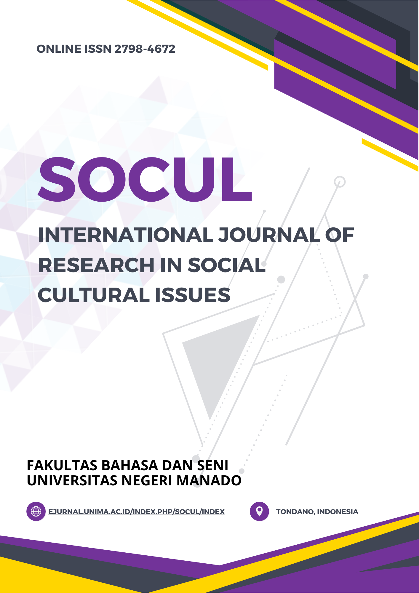 					View Vol. 4 No. 6 (2024): SoCul: International Journal of Research in Social Cultural Issues
				